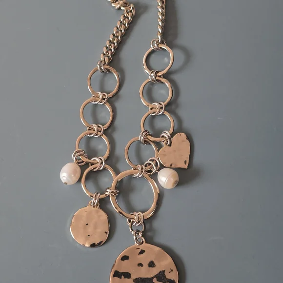 Givenchy Gold-Tone and and Pearl Logo Disc Pendant Necklace - Picture 3 of 3